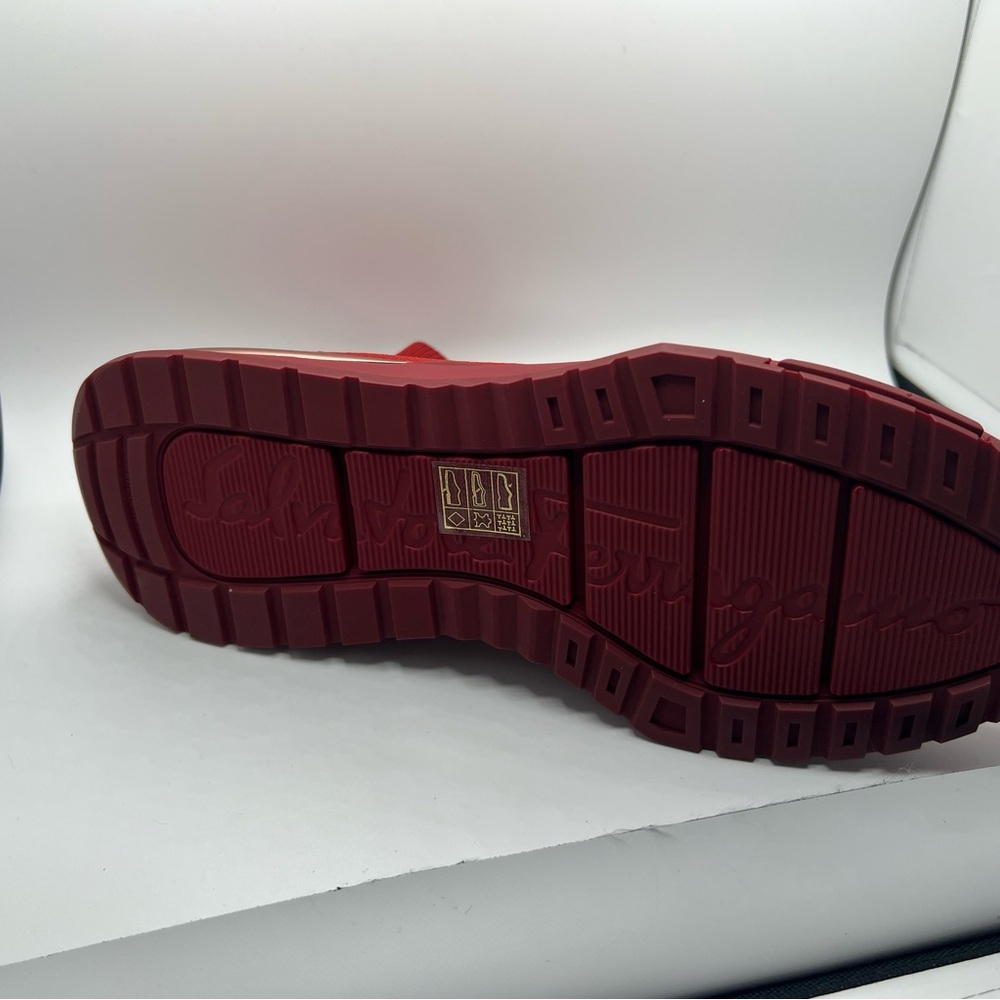 Ferregamo woman’s brick red sock shoes sneaker size 9 leather inner - Picture 5 of 6